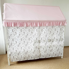 Крыша и шторы для кроватки домика ТД-39